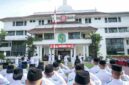 Suasana Upacara Peringatan Hari Lahir Pancasila Tahun 2026 yang digelar Pemerintah Kota Medan di halaman Balai Kota Medan, Senin, 1 Juni 2026.