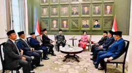 Wapres Gibran mendampingi Presiden Prabowo saat bertemu Mantan Presiden dan Mantan Wakil Presiden RI. 
