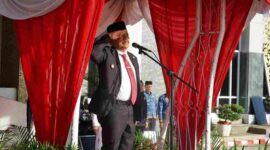 Wagub Bengkulu Mian saat memimpin upacara Hari Lahir Pancasila 2026.