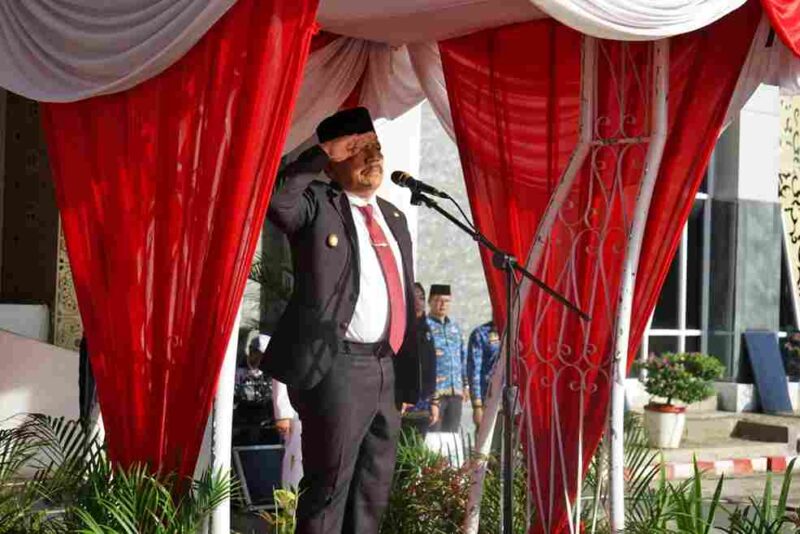 Wagub Bengkulu Mian saat memimpin upacara Hari Lahir Pancasila 2026.