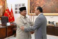 Presiden Republik Indonesia, Prabowo Subianto, menerima kunjungan dari Wakil Perdana Menteri sekaligus Menteri Negara Urusan Pertahanan Qatar, Sheikh Saoud bin Abdulrahman bin Hassan bin Ali Al Thani di Istana Merdeka, Jakarta, pada Senin, 1 Juni 2026.