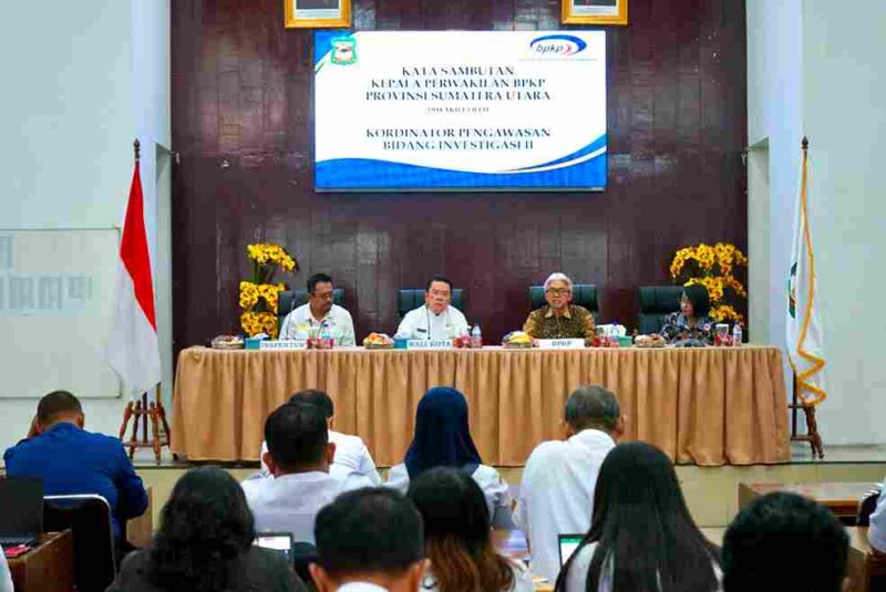 Wali Kota Pematangsiantar Wesly Silalahi membuka Bimtek Fraud Risk Register 2026.