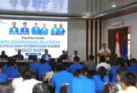 Pelantikan panitia Apel Kebangsaan, Pelatihan Usaha Mikro, Kecil, dan Menengah (UMKM), serta Pendidikan Kader Tingkat Muda Gerakan Angkatan Muda Kristen Indonesia (GAMKI) Provinsi Sumatera Utara berlangsung di Aula Kantor Inspektorat Kota Pematangsiantar, Jalan Siatas Barita, Kelurahan Tomuan, Kecamatan Siantar Timur, Rabu (3/6/2026).