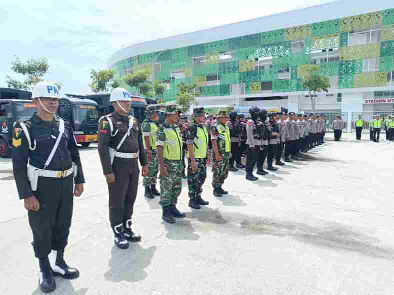 Polda Sumut mengerahkan 905 personel gabungan untuk mengamankan hari kelima ASEAN U-19 Boys Championship 2026 di Stadion Utama Sumut.