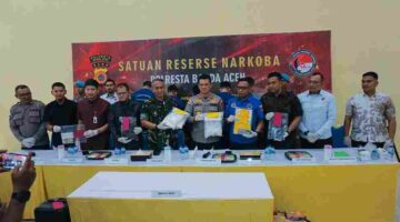 Konferensi pers yang digelar di Meuligoe Rastra Sewakottama, Jumat (5/6/2026).