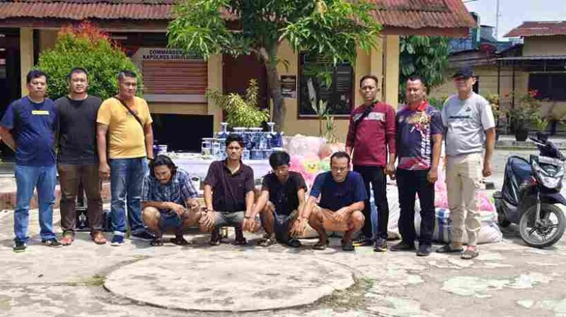 Empat terduga pelaku diamankan Polisi. (Foto: Ist)