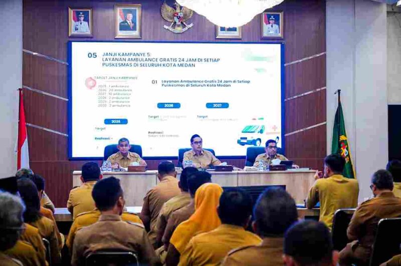 Wali Kota Medan Rico Waas mengevaluasi 24 program prioritas.