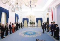 Presiden Prabowo Subianto menerima surat kepercayaan dari 8 duta besar negara sahabat di Istana Kepresidenan Jakarta. (Foto: Ist)