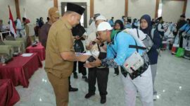 Sebanyak 234 jamaah haji Kloter 7 asal Kabupaten Asahan tiba di Tanah Air dan disambut Wakil Bupati Asahan.