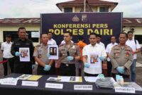 Kapolres Dairi, AKBP Otniel Siahaan, dalam konferensi pers yang digelar Rabu (10/6/2026)