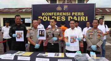 Kapolres Dairi, AKBP Otniel Siahaan, dalam konferensi pers yang digelar Rabu (10/6/2026)