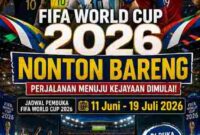 Polda Sumut menggelar nobar gratis Piala Dunia 2026 di Hanggar Polda hingga laga final.