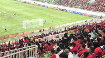 Laga Indonesia vs Australia dengan skor 0:1.