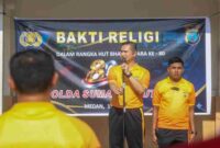 Polda Sumatera Utara menggelar kegiatan bakti religi di Gereja Oikumene dan Masjid Al-Hidayah yang berada di lingkungan Markas Polda Sumut sebagai rangkaian menyambut Hari Ulang Tahun (HUT) Bhayangkara ke-80, Sabtu (13/6/2026).