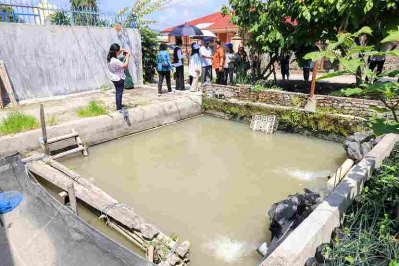 Ketua TP PKK Pematangsiantar Liswati Wesly Silalahi meninjau persiapan Kelurahan Tong Marimbun dan Pematang Marihat jelang lomba PKK Sumut 2026.