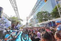 Polda Sumut menggelar Car Free Day HUT Bhayangkara ke-80 di Lapangan Merdeka Medan.