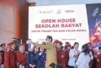 Open House Sekolah Rakyat bagi orang tua dan calon peserta didik yang berlangsung di Aula BRSODH Bahagia, Jalan Willem Iskandar, pada Senin (15/6/2026).