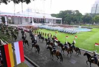 Sambutan Presiden Republik Indonesia, Prabowo Subianto dalam kunjungan kenegaraan Presiden Republik Federal Jerman, Frank-Walter Steinmeier ke Indonesia di Istana Merdeka, Jakarta, pada Senin, 15 Juni 2026. Foto: BPMI Setpres