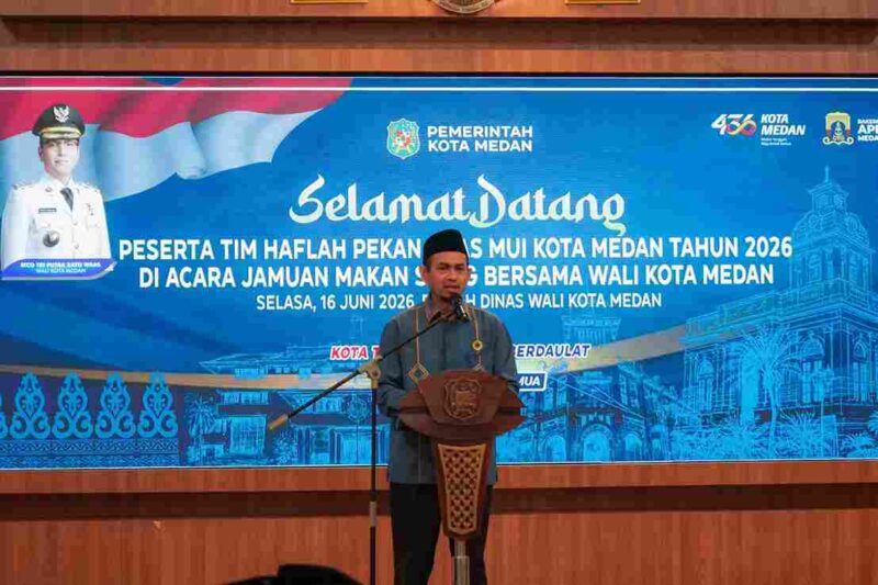 Tim Haflah Khas Majelis Ulama Indonesia (MUI) Kota Medan di Pendopo Rumah Dinas Wali Kota Medan, Selasa (16/6/2026).