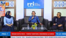 Odi Batubara saat menjadi narasumber dalam dialog interaktif di Radio Republik Indonesia (RRI) Medan, Rabu (17/6/2026).