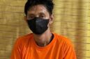 Satu dari dua pria yang diduga sebagai pengedar sabu di wilayah hukum Polres Binjai.