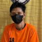 Satu dari dua pria yang diduga sebagai pengedar sabu di wilayah hukum Polres Binjai.