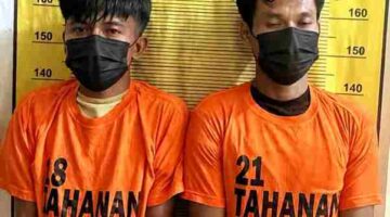 Polres Binjai menangkap dua pelaku narkoba jenis sabu seberat 4,8 gram. Foto:Ist.