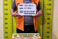Polresta Deli Serdang menangkap pria berinisial LS dengan 506 gram sabu di Percut Sei Tuan.