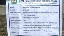 Spanduk Informasi Proyek Pekerjaan Infrastruktur.
