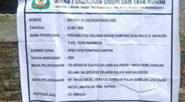 Spanduk Informasi Proyek Pekerjaan Infrastruktur.
