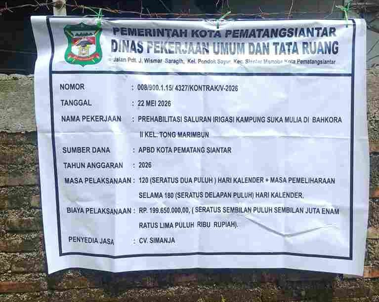 Spanduk Informasi Proyek Pekerjaan Infrastruktur.