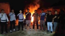 Polsek Kualuh Hulu menggerebek lokasi yang diduga menjadi sarang narkoba di Labura.