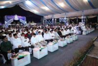 acara penutupan Musabaqah Tilawatil Qur'an (MTQ) ke-40 Tingkat Provinsi Sumatera Utara yang berlangsung di Lapangan Astaka Pancing, Jalan Willem Iskandar, Pasar V, Kenangan Baru, Kecamatan Percut Sei Tuan, Kabupaten Deli Serdang, Rabu (24/6/2026) malam.