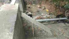 Kondisi Proyek rehabilitasi bendung senilai 399 juta di Bah Sorma, Pematangsiantar