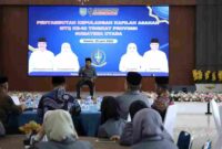 Wakil Bupati Asahan Rianto, S.H., M.A.P., menyambut kepulangan Kafilah Musabaqah Tilawatil Qur'an (MTQ) Kabupaten Asahan usai mengikuti MTQ ke-40 Tingkat Provinsi Sumatera Utara di Pendopo Rumah Dinas Bupati Asahan, Kamis (25/6/2026).