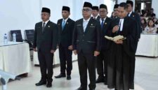 Wakil Bupati Samosir melantik sembilan Pejabat Pimpinan Tinggi Pratama (JPT Pratama) di Aula Kantor Bupati Samosir, Jumat (26/6/2026).