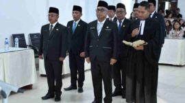 Wakil Bupati Samosir melantik sembilan Pejabat Pimpinan Tinggi Pratama (JPT Pratama) di Aula Kantor Bupati Samosir, Jumat (26/6/2026).