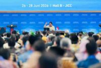 Presiden Prabowo Subianto membuka Sarasehan Kebangsaan Konvensi Sains, Teknologi, dan Industri Indonesia (KSTI) Tahun 2026 yang digelar di Jakarta International Convention Center (JICC), Jakarta, pada Jumat, 26 Juni 2026. Foto: BPMI Setpres