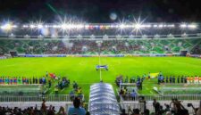 Suasana laga pembuka Grup A Piala AFF U-19 2026 antara Timnas Indonesia U-19 melawan Myanmar di Stadion Utama Sumatera Utara, kawasan Sport Center Desa Sena, Kecamatan Batang Kuis, Kabupaten Deli Serdang, Senin (1/6/2026) malam.