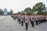 Menyambut Hari Ulang Tahun (HUT) Bhayangkara ke-80 Tahun 2026, Polda Sumatera Utara menggelar upacara ziarah dan tabur bunga di Taman Makam Pahlawan (TMP) Medan, Rabu (24/6/2026) pagi. 