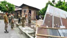 Pemerintah Provinsi Sumatera Utara (Sumut) melalui Perusahaan Daerah (PD) Aneka Industri dan Jasa (AIJ) bersama Satuan Polisi Pamong Praja (Satpol PP) Provinsi Sumut melaksanakan penertiban lahan milik Pemerintah Provinsi Sumut di kawasan gedung bekas Bioskop Ria Binjai Jalan Wahid Hasyim Baru, Kecamatan Binjai Kota, Kota Binjai, Kamis (30/7/2026).