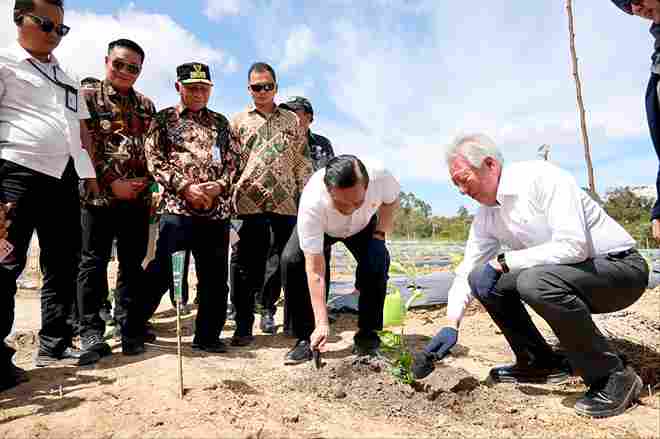 Delegasi Temasek Singapura meninjau TSTH² Humbahas bersama Wagub Sumut Surya guna menjajaki investasi, riset, dan pengembangan bioekonomi tropis.