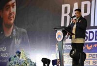 Gubernur Sumatera Utara (Sumut) Bobby Afif Nasution membuka Rapat Pimpinan Wilayah I Dewan Pimpinan Wilayah (DPW) Garda Pemuda Nasional Demokrat (GP Nasdem) Sumut, di Ballroom JW.Marriot Hotel Jalan Putri Hijau Nomor 10 Medan, Minggu (12/7/2026) malam.