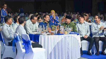 Gubernur Sumut Bobby Nasution menghadiri Welcome Dinner Peringatan HUT ke 26 Asosiasi Pemerintah Kabupaten Seluruh Indonesia (APKASI) sekaligus Peringatan HUT ke 80 Kabupaten Deliserdang yang diselenggarakan di Graha Bhineka Perkasa Jaya, Lubukpakam, Kabupaten Deliserdang, Rabu malam (1/7/2026). 