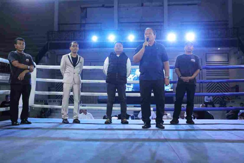 Bupati Asahan menghadiri Asahan Fight Series 3 dalam rangka HUT Bhayangkara ke-80.