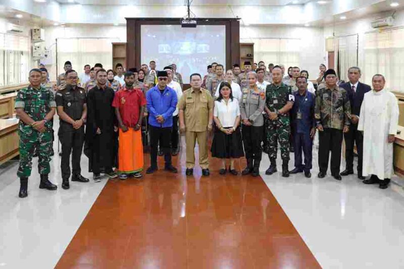 Wali Kota Pematangsiantar Wesly Silalahi menghadiri Doa Bersama Lintas Agama menjelang HUT Bhayangkara ke-80.