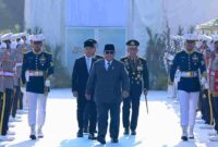 Presiden Prabowo Subianto memimpin Upacara Peringatan ke-80 Hari Bhayangkara Tahun 2026 di Lapangan Satuan Latihan Korbrimob, Cikeas, Kabupaten Bogor, pada Rabu, 1 Juli 2026. Foto: BPMI Setpres