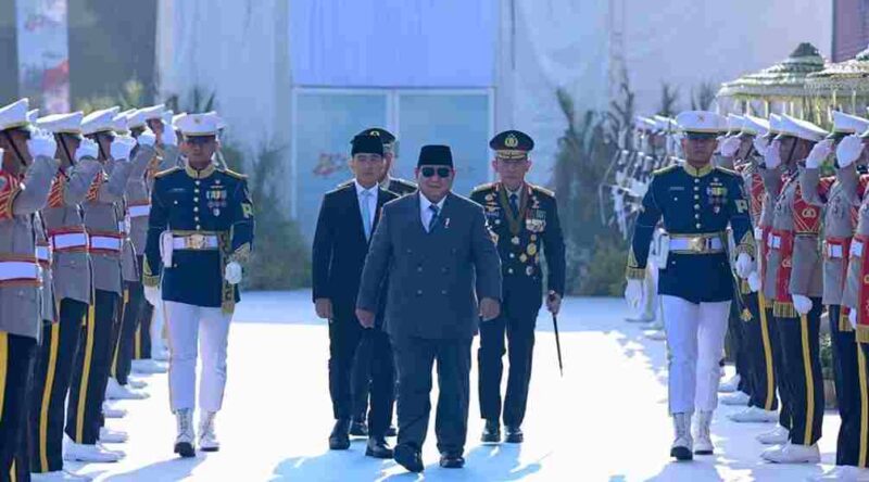 Presiden Prabowo Subianto memimpin Upacara Peringatan ke-80 Hari Bhayangkara Tahun 2026 di Lapangan Satuan Latihan Korbrimob, Cikeas, Kabupaten Bogor, pada Rabu, 1 Juli 2026. Foto: BPMI Setpres