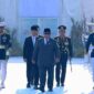 Presiden Prabowo Subianto memimpin Upacara Peringatan ke-80 Hari Bhayangkara Tahun 2026 di Lapangan Satuan Latihan Korbrimob, Cikeas, Kabupaten Bogor, pada Rabu, 1 Juli 2026. Foto: BPMI Setpres