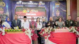 Bupati Simalungun menghadiri syukuran HUT Bhayangkara ke-80.